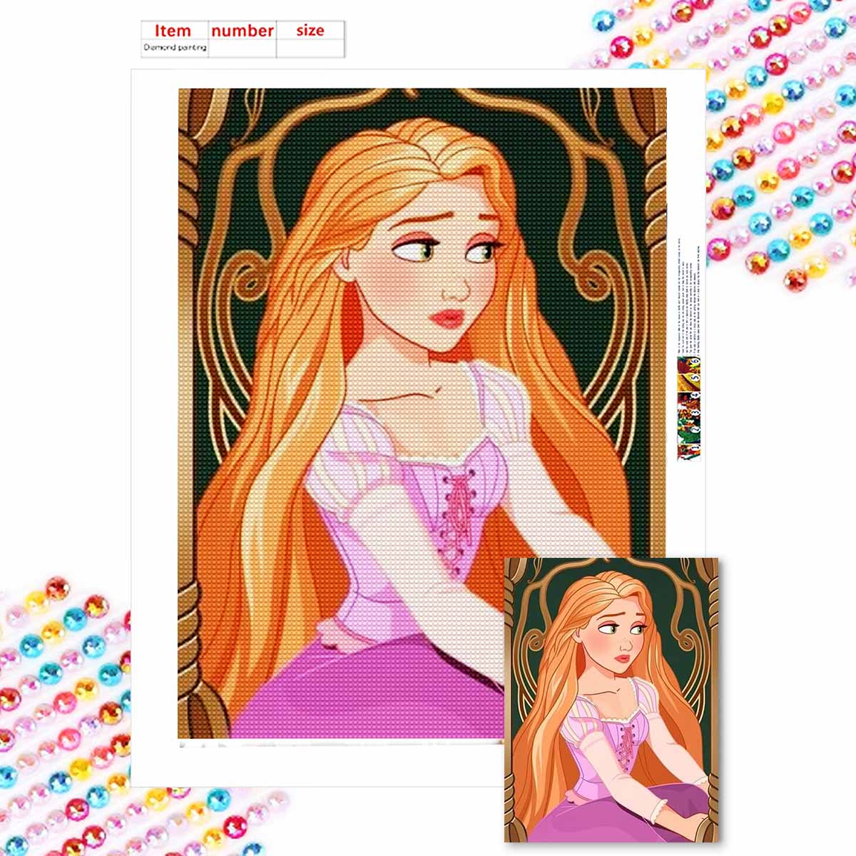 

5D Алмазная Живопись Сделай Сам Загадочная Принцесса Полная Выкладка Стразы Мозаика Вышивка Изделия Ручной Работы Домашний Декор Подарок Round 20x30cm