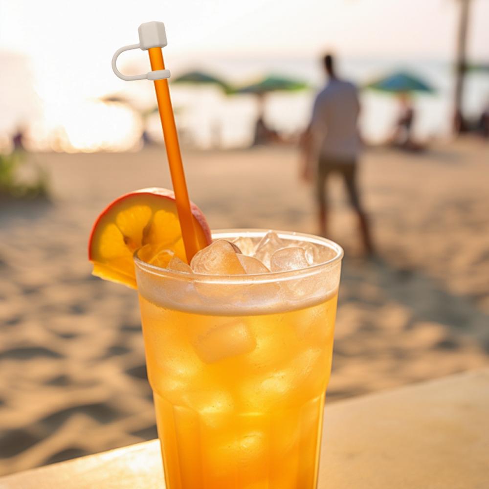Drinking Straw Cover Silicone Water Cup Accessories Reusable Straw Topper