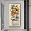 1 Stücke Retro Schmetterling Und Blumentopf Leinwand Gemälde Vintage Poster Abstrakte Kunst Blume Bilder Drucken Chinesischen Stil Wandgemälde Für Wohnzimmer