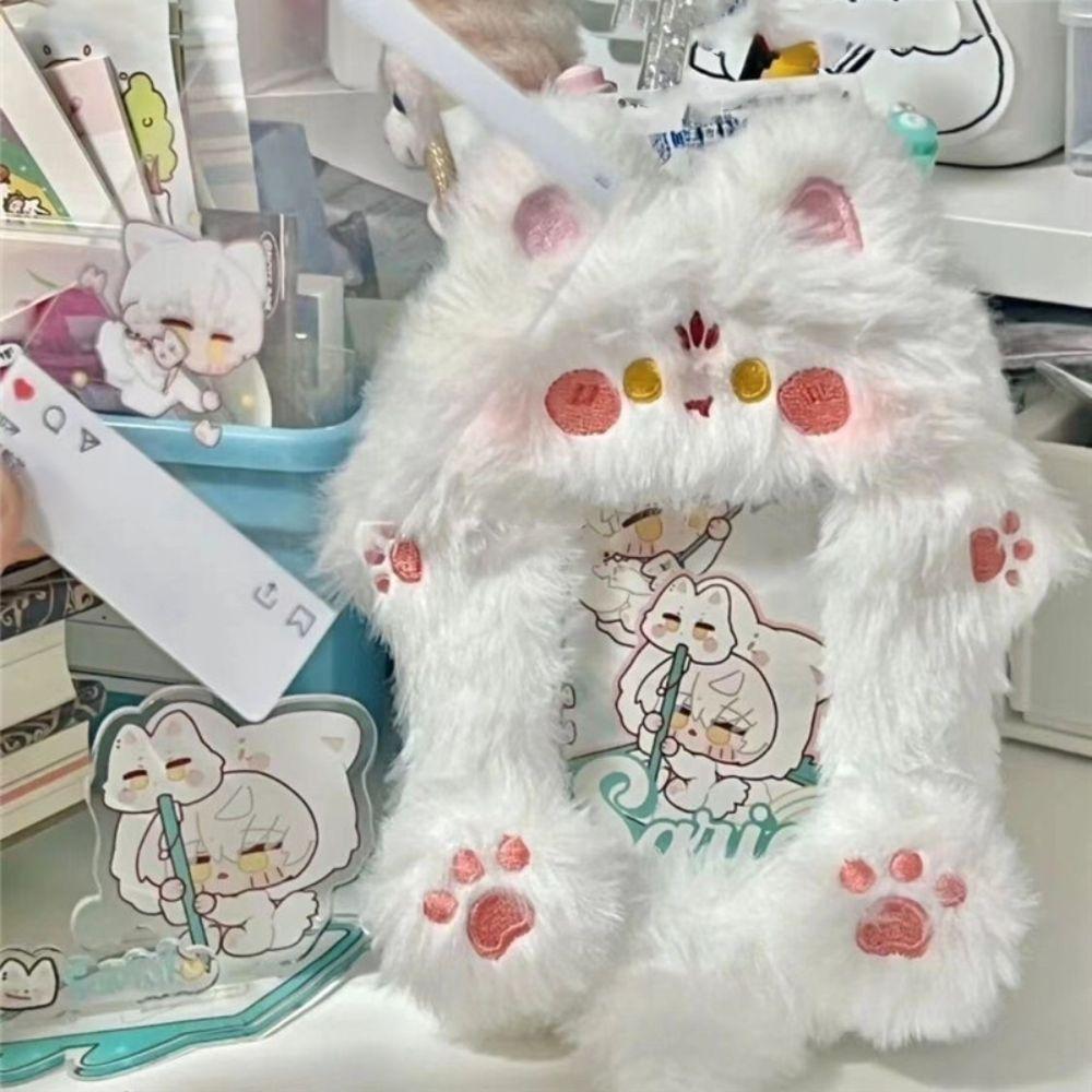 Cartoon Plush Photocard Case Cute Star Shape Photo Card Holder Fashion Bag Keychain  Women