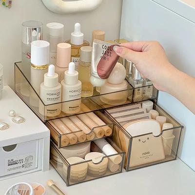 Acrylic Organizer for Cosmetics Makeup Organizer Clear Cosmetic Storage Box Storage Drawers Jewelry Box Mask Holder Stackable