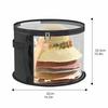 Hat Storage Bucket Clothing Hat Travel Organizer Foldable Round Brim Hat Home Storage Bag with Handle and Clear
