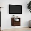 TV Wall Cabinet with LED Lighting Oak Effect 41 x 31 x 45 cm