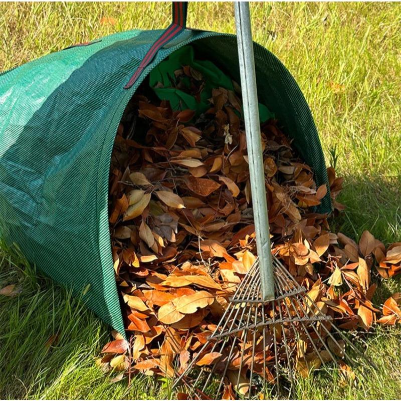 Large‑capacity Foldable Garden Leaf Bag Semi‑circular Opening Yard Waste Storage Sack for Outdoor Gardening
