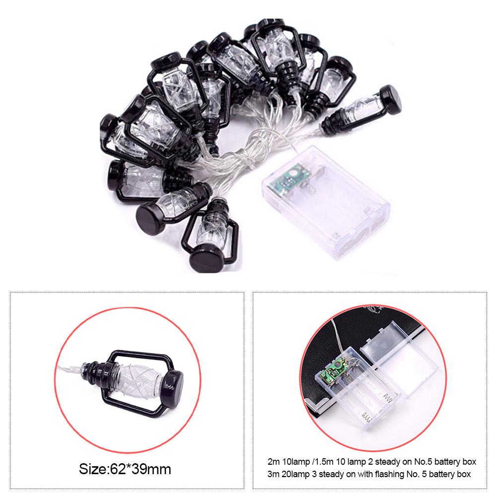 Ghirlande Luminoase LED Lampă cu Petrol Retro Ghirlande Luminoase Lumină de Crăciun Alimentate cu Baterii Exterior Acasă Decorațiune de Crăciun Crăciun
