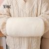 Soft Hand Pillow Solid Color Plush Pillow, Winter Stuffed Warming Muff, Fluffy Cold Weather Fuzzy Cushion for Children, Adults