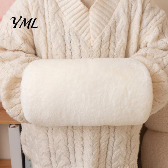 Soft Hand Pillow Solid Color Plush Pillow, Winter Stuffed Warming Muff, Fluffy Cold Weather Fuzzy Cushion for Children, Adults