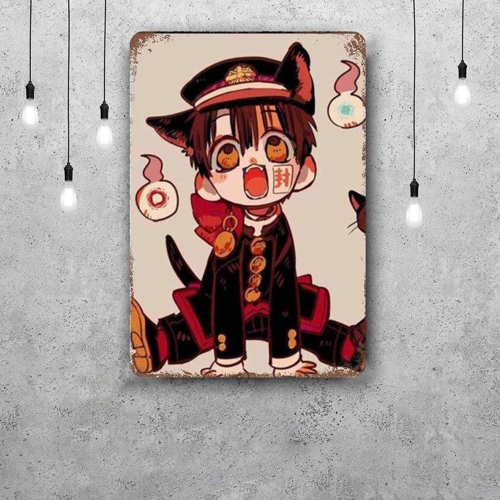Hanako Kun Retro Vintage Tin Sign Poster Decorative Plaque Metal Plate Wall Decor