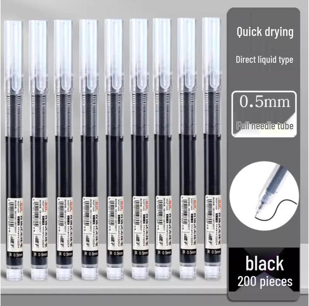 Snabbtorkande Svart Gel-Rullpenna 0,5 mm för Prov & Kontorsbruk