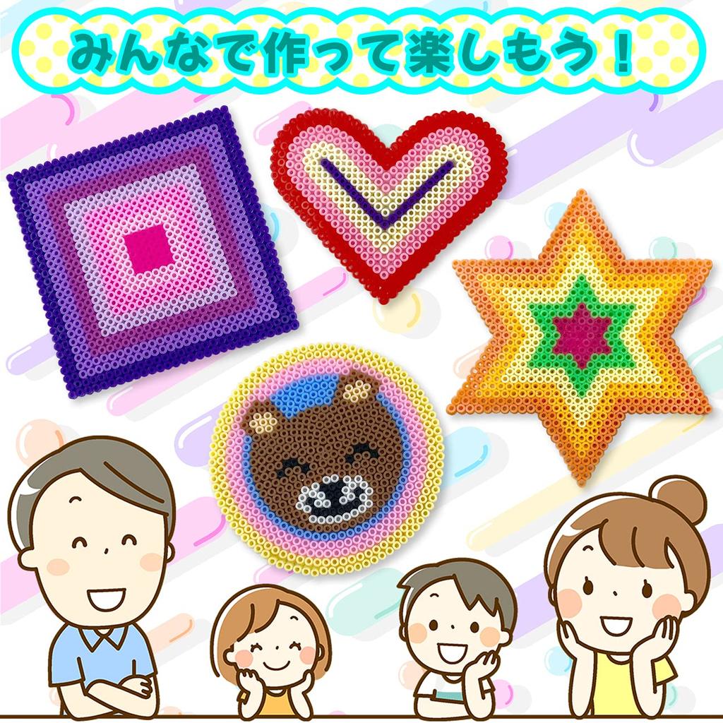 Nano Iron Art Beads Magical Beads Connected by Ironing 72 Types Stainless Steel Tweezers Included Iron Nano Beads Pieces Mini Size Refill Large Case