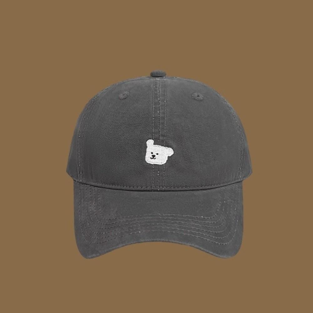 Korean Puppy Embroidery Cap Solid Color Snapback Hat Fashion Men Women Baseball Cap  Teenagers