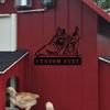 Metall-Wandkunst Bauernhaus Hühnerschild Personalisierte Stall Namensschild Hahn Henne Dekoration Hausgeschenk