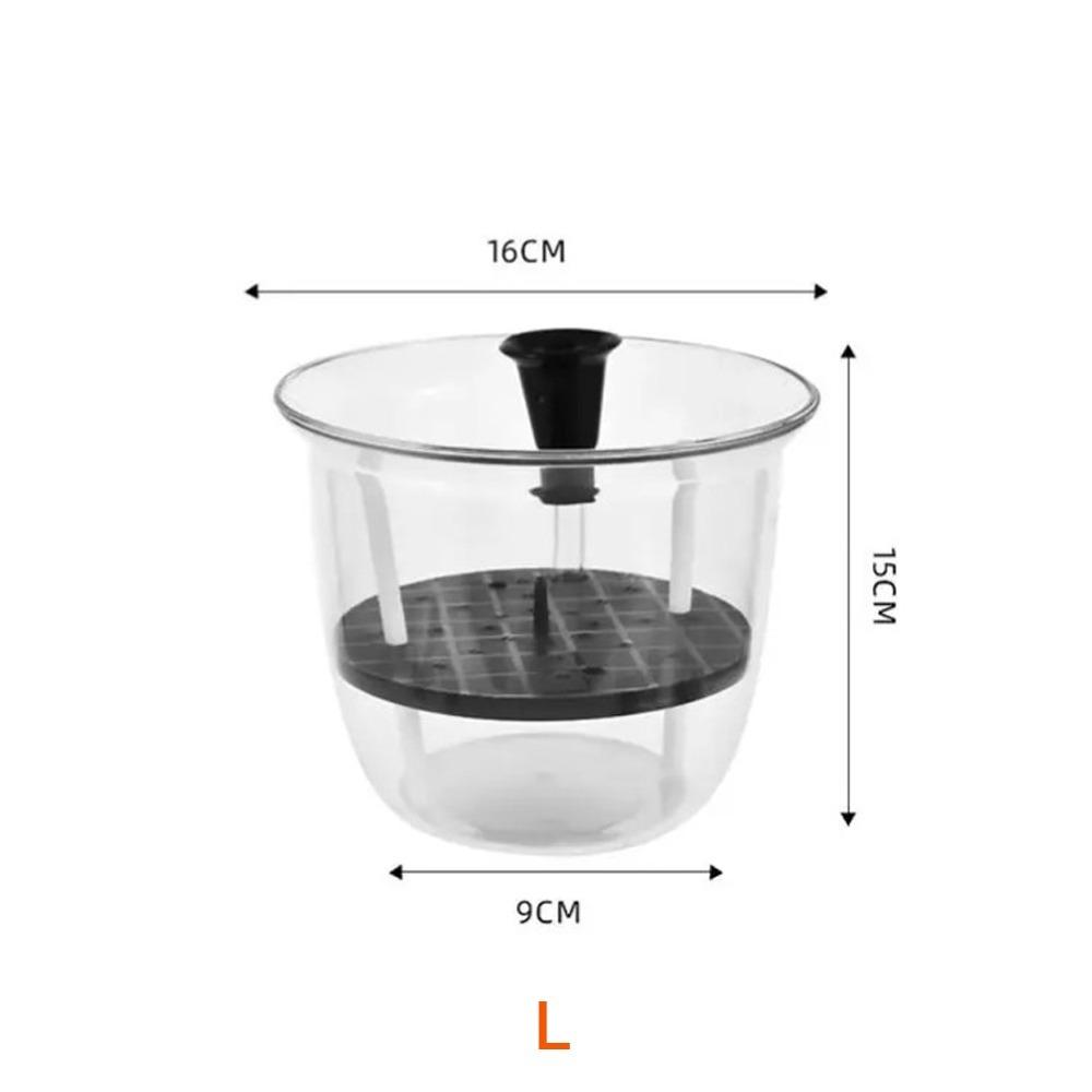 1pcs Transparent Self Watering Plant Pot Double Layer Planter Pot with Reservoir Flowerpot  Office