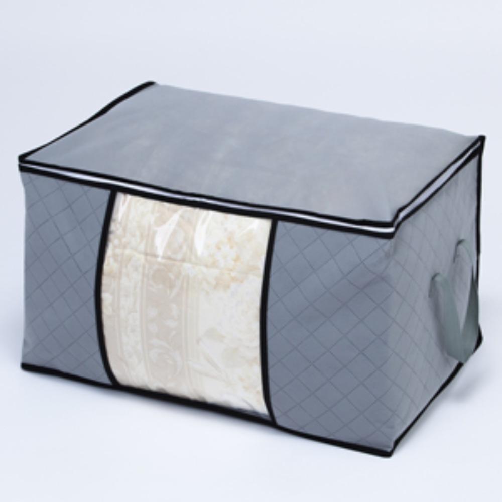 

1 шт. большая сумка для хранения, складная коробка для хранения в шкафу, прозрачное окно, прочная молния, может хранить одеяло (90л) 1PC/90L