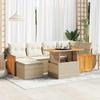VidaXL Garden Furniture Set with Cushions 8 Pcs Beige Braided Resin Acacia 3327733