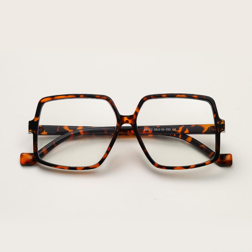Glasses 95172 Square Large Frame Trend Flat Mirror