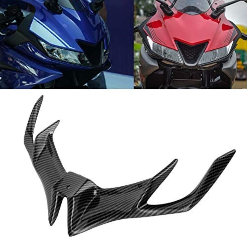 Carbon Fiber Style Motorcycle Winglet Aerodynamic Motorcycle Spoiler Wing Front Fairing Styling