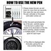 Car Tire Paint White Marker Pen 4pcs Waterproof Paint Repair Markers Quick Dry Permanent Graffiti Pen For Automotive Tire Paint