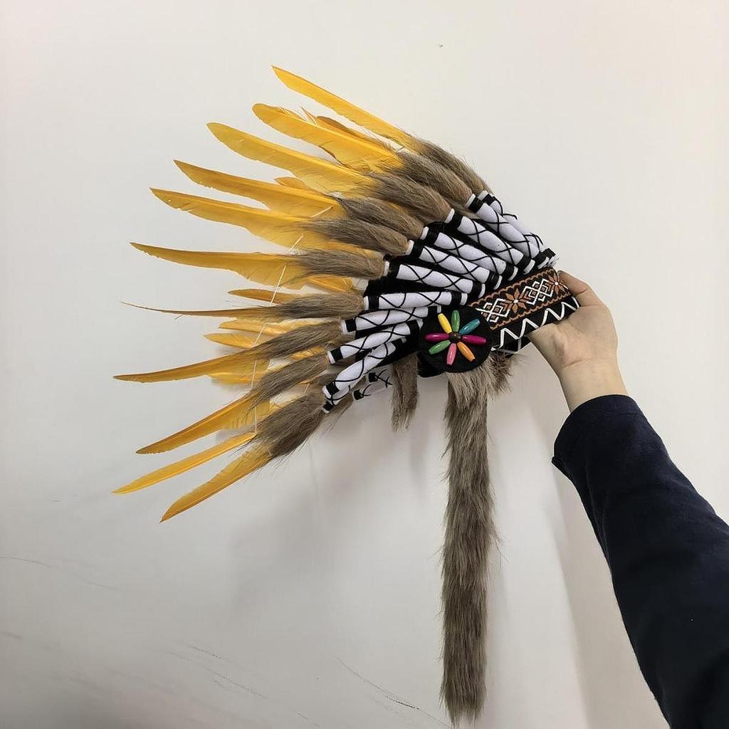 Feather Headdress Indian Style for Dance Festival Stage Show