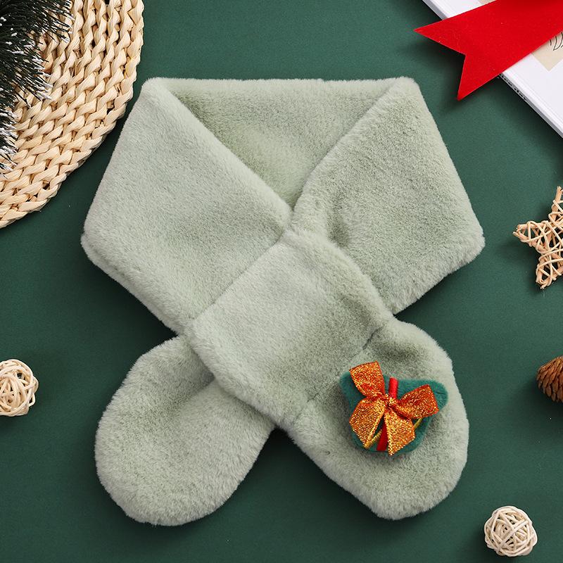 Children Scarf Kids Winter Faux Fur Neckerchief Autumn Boys Girls Warmer Neck Scarf Soft Cartoon Children´S Scarves New 1-13Y