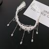 Star tassel pendant white lace collarbone chain choker collar necklace light luxury high-end jewelry women