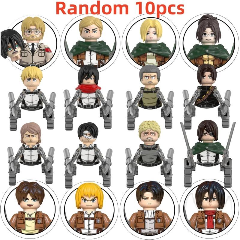 Blind Box Building Blocks Mini Model Figures Attack on Titan Levi Ackerman Eren Mikasa Giant Annie Halloween Christmas Gifts Toy