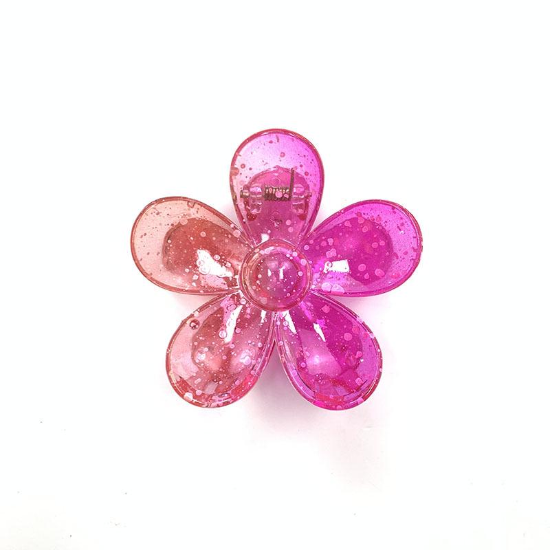 Retro Colorful Frangipani Flower Hair Claw Clip for Women