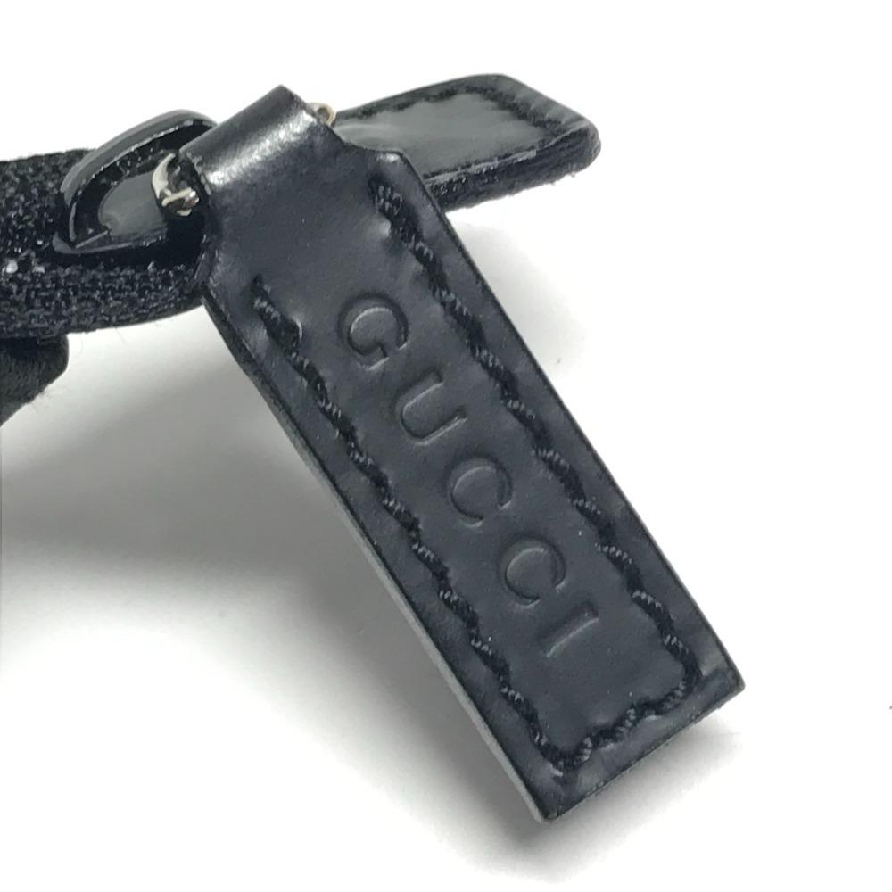 GUCCI 012-0380 Logo GG Vertical Tote Bag Hand Bag Nylon Black