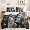 Sada ložního povlečení pro koně Povlečení na peřinu se zvířecím peřím 2/3 kusy AU180 * 210 Chlapecká ložnice Koně Series Tištěná měkká domácí dekorace