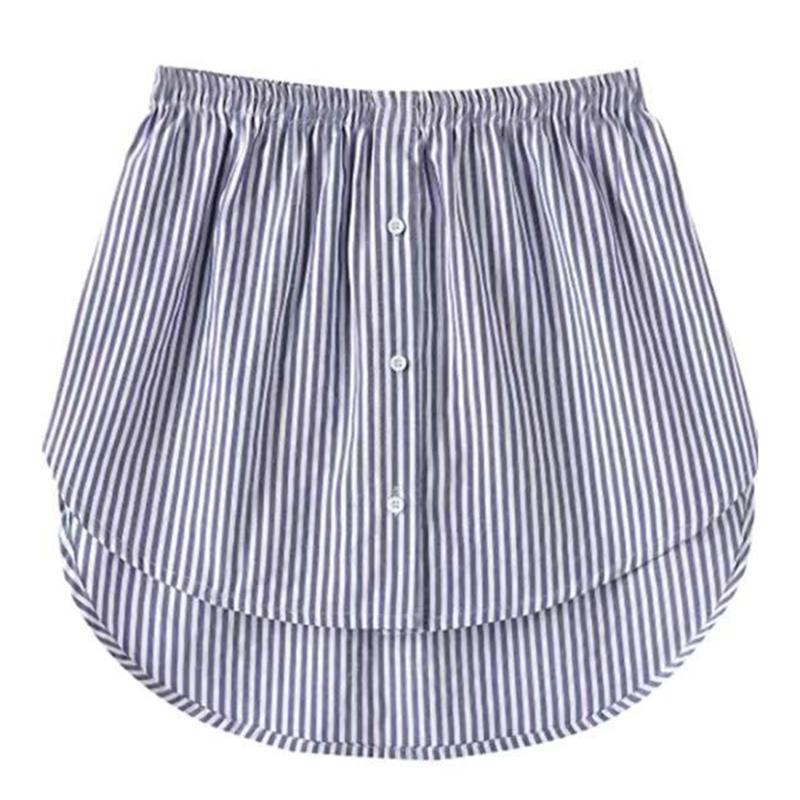5XL Plus Size Shirt Extenders Women Fake Shirt Tail Irregular Skirt Blouse Tail Hem Soft Detachable Underskirt Sweater Hemline