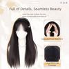 Hair Hoop Half Headband Wig Korean Style Long Straight Hair Simulated Pearl Headband Wig  Party
