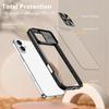 Luxury Crystal Clear Slide Camera Protection Case for IPhone 16 Pro Max 15 14 13 Plus Mini Acrylic Hard Transparent Back Cover