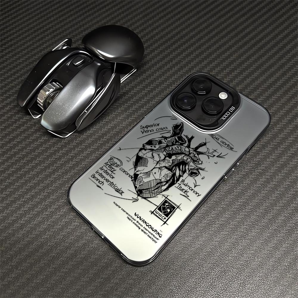 Creative Cardiovascular Model Heart Medical Phone Case For IPhone 16 15 ProMax 11 12 13 14 15 Pro For Iphone 16 Anti-drop Cover