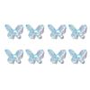 8Pcs Nail Decoration Non-drop DIY Resin Delicate Aurora Butterfly Art for Party