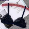 Sexy Camisole Padded Bra Seamless Deep V Lace Bra Wireless Thin Underwear Sexy Soft Bra