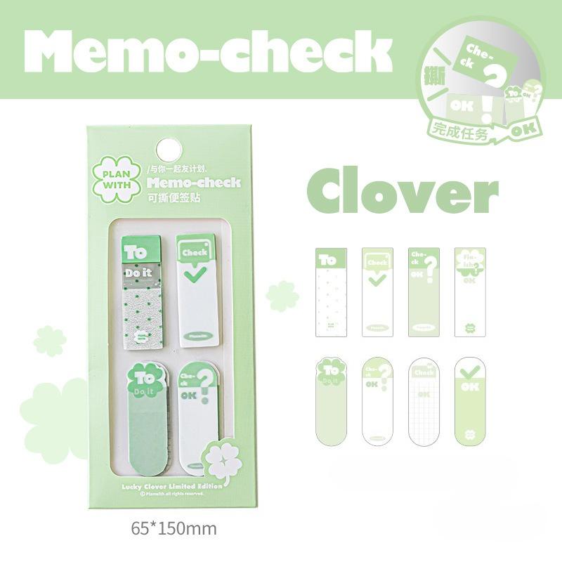 Planwith Friends Program, four-leaf clover tearable sticky notes, notes are highlighted, classified index stickers N times