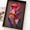 Fashion Printed Square Scarf For Women Stylish Imitation Silk Scarves Bandanas Luxury Hijab Neckerchief Elegant  Shawl Wraps