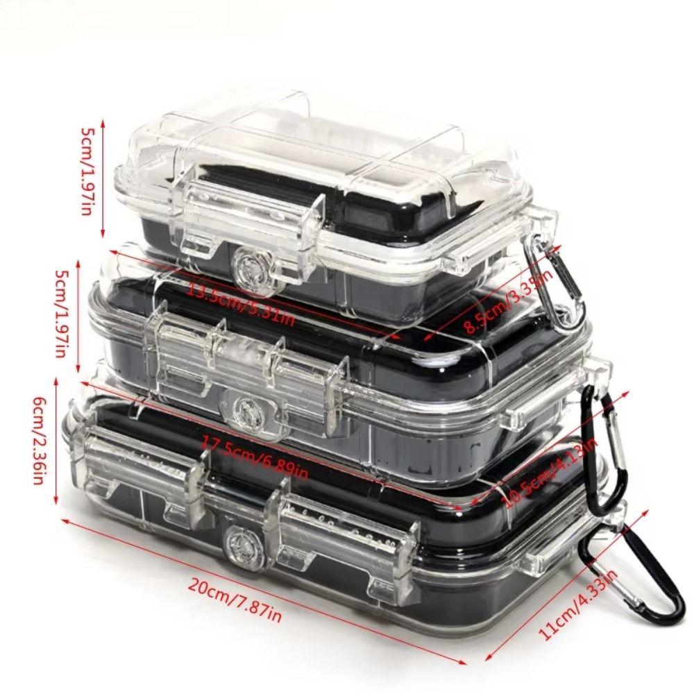 Portable Waterproof Tool Dry Case with Hanging Ring Hard Carry Toolbox Sealed Safety Box Fishing