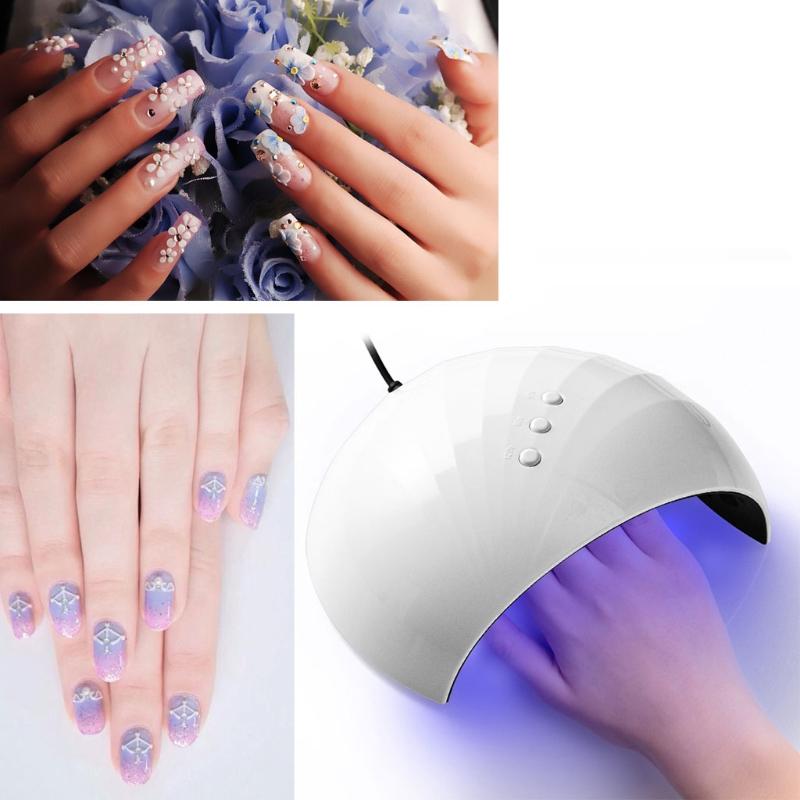 Portable 36W UV Dryer UV Resin Curing Lamp 30s 60s Timer Nail Art Manicure Gel Dryer USB Charge Jewerly Making Tool