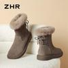 ZHR EH106B Women's Winter Warm Suede Snow Boots