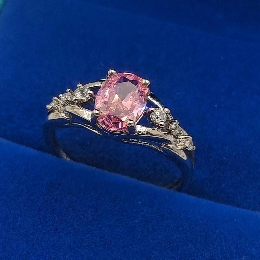 Type Coconut Zir*****Pen Ring Women'S Niche Design Light Luxury Fashion Crystal Ring Hand Jewelry