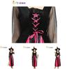 Chic Magenta Polyester Witch Attire For Women Ideal For Halloween And Themed Parties