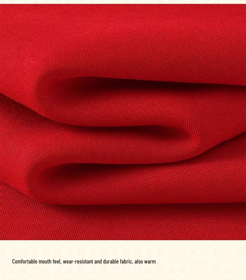 Guochao Men's Oversize Black Hoodie with Round Neck - Warm, Thick, Plus Size for Spring and Autumn.