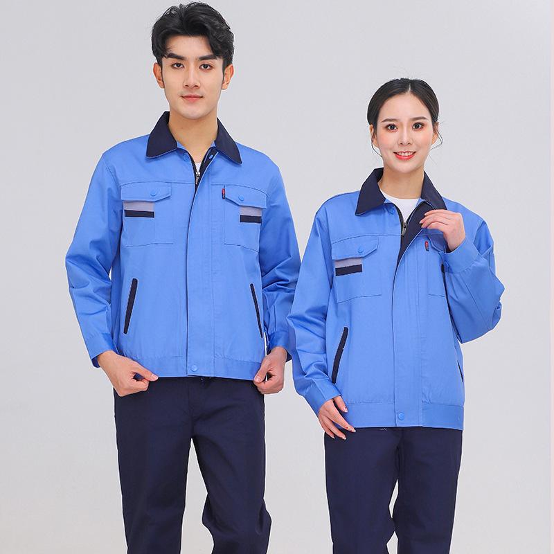 Men's Reflective Workwear Set for Workshop, Construction, Auto Repair, Welding - Spring/Autumn Labor Protection Clothing