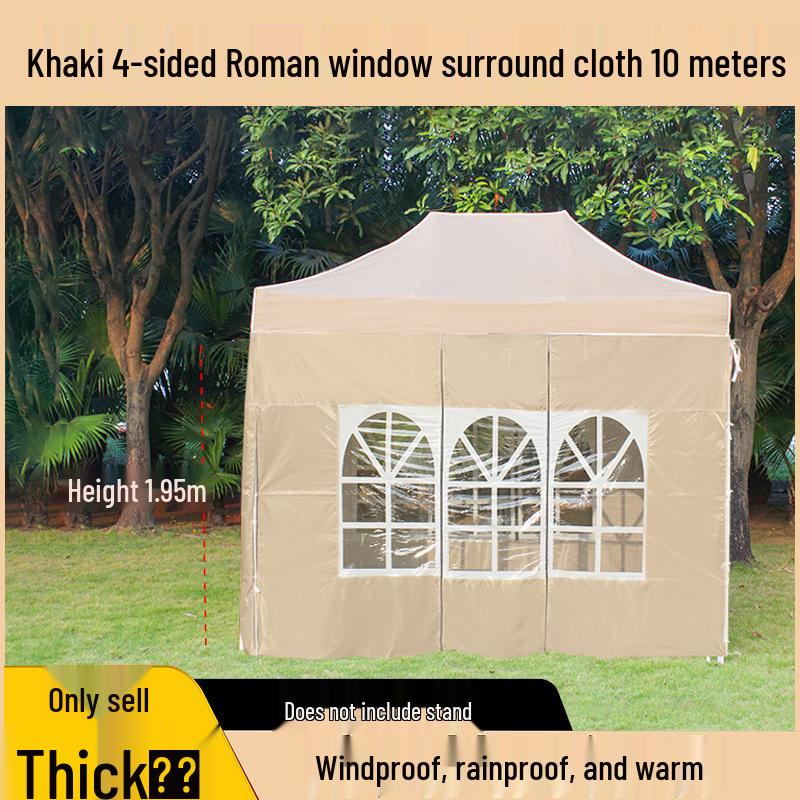 Transparent Tent Side Panel: Windproof & Waterproof Outdoor Canopy Enclosure with Thick Fabric and Durable Edging