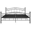 Vidaxl Bed Frame, Black, Metal, 140 X 200 Cm