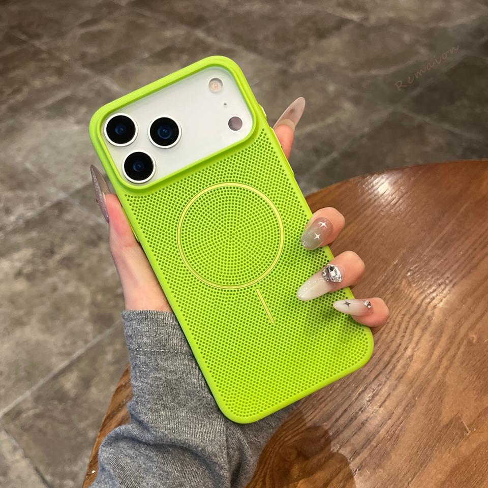 Magnetische Wärmeableitung Handyhülle für Für Iphone 14 1 16 Plus 11 12 13 16 17 Pro Max Air Matt Kabelloses Ladecover