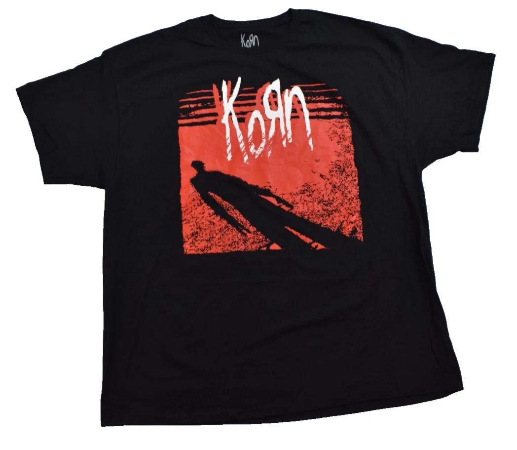 Korn Mens Korn Metal Rock Band Shadow Man Black Shirt New 3XL 4XL