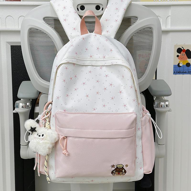 Schoolbag cute contrasting backpack female stars cute small fresh backpack high school student college student junior high school girl schoolbag