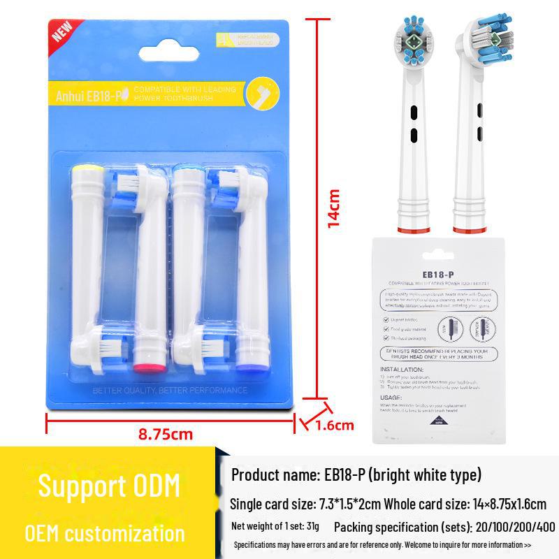 Oral-B Compatible Bolielang Soft DuPont Bristle Electric Toothbrush Replacement Heads